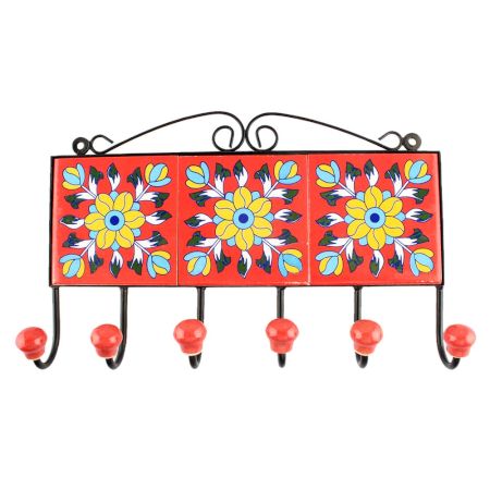 Sunflower Ceramic Tile Wall Hook Online